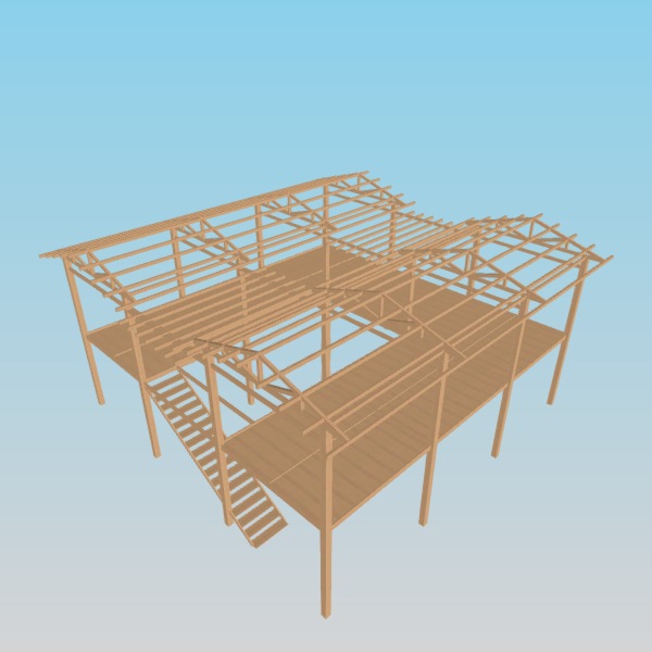 Dojo Wood Structure - BIMserver.center